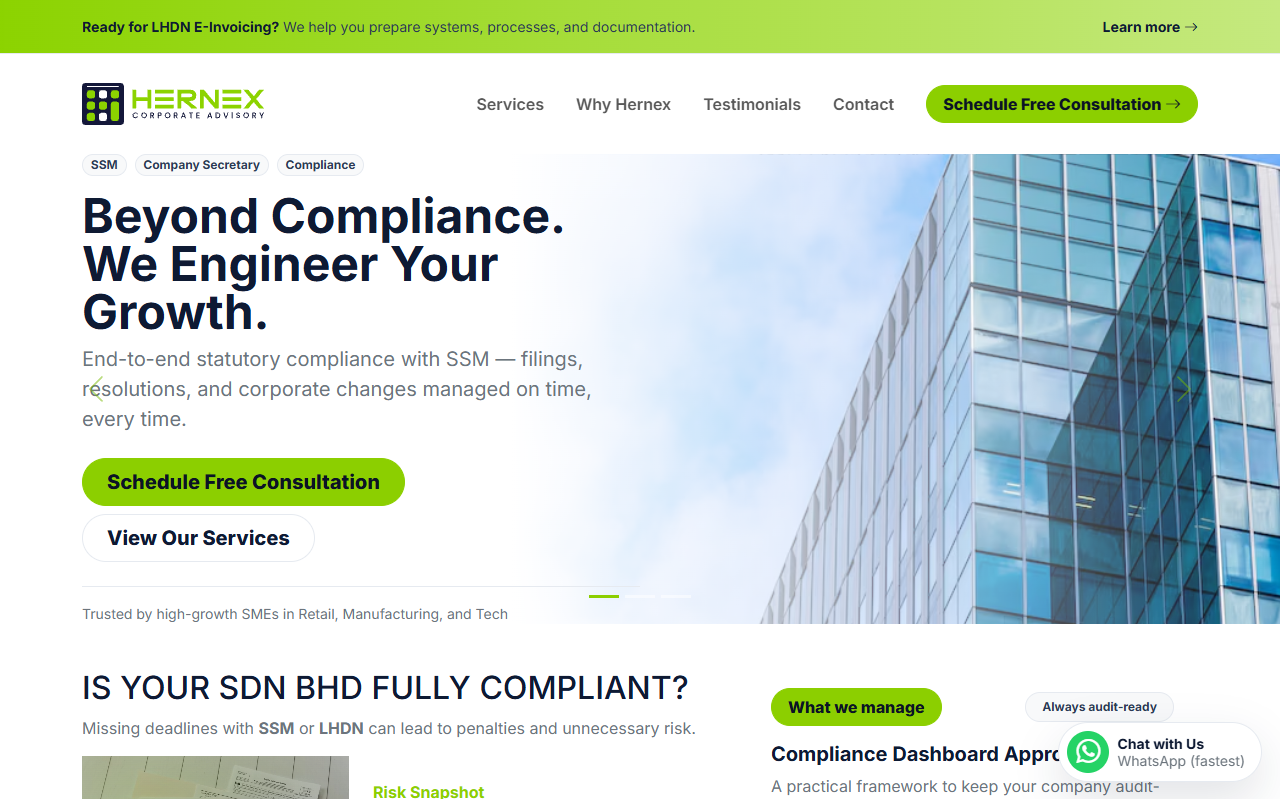 Hernex Website Screenshot