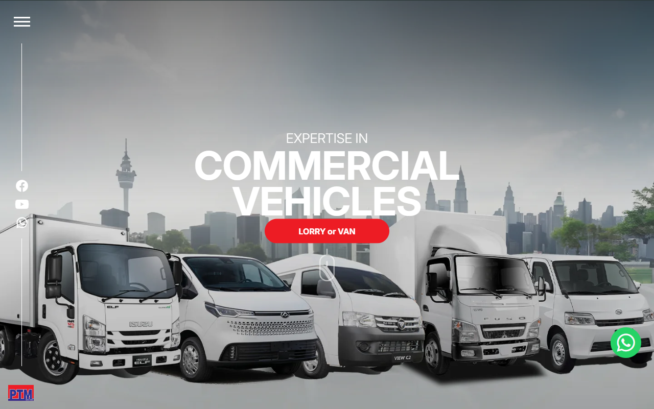 PTM Auto Website Screenshot